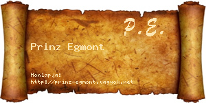 Prinz Egmont névjegykártya